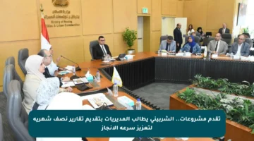 تقدم مشروعات.. الشربيني يطالب المديريات بتقديم تقارير نصف شهرية لتعزيز سرعة الإنجاز